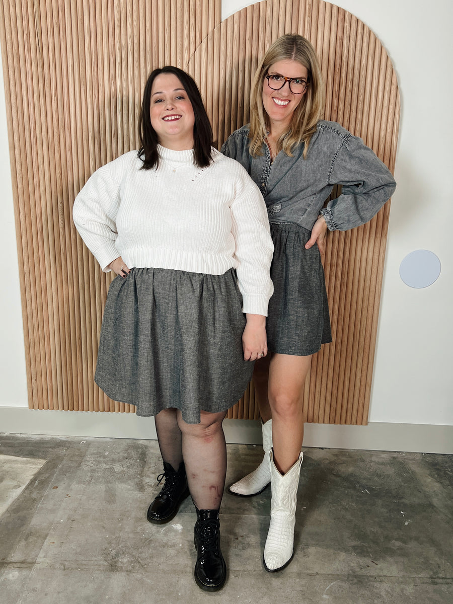 Charcoal Skirt - Short Mini – Mrs. Emily
