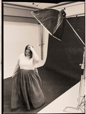 Cocoa Dot Split Skirt - Maxi + 2"