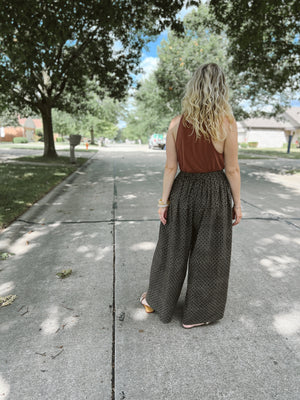 Cocoa Dot Split Skirt - Maxi + 2"
