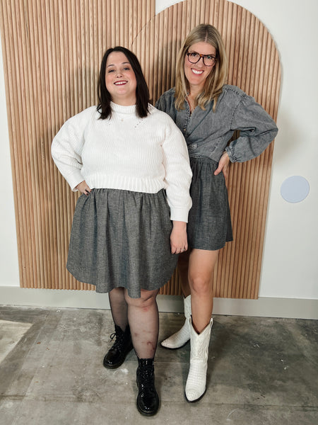 Charcoal Skirt - Short Mini – Mrs. Emily
