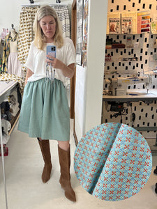 PREORDER | Wooly Dot Split Skirt - Long Knee