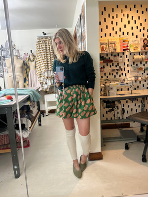 PREORDER | Paint Dot Split Skirt - Ultra Mini