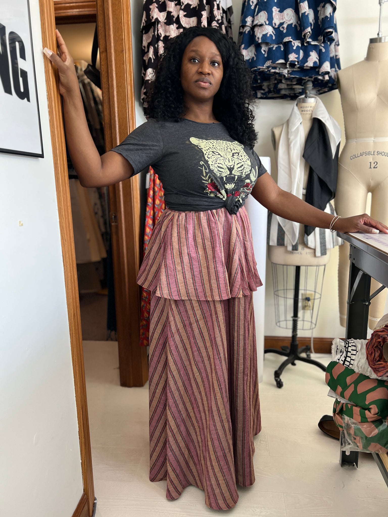 Bangladesh Stripe Skirt - Maxi