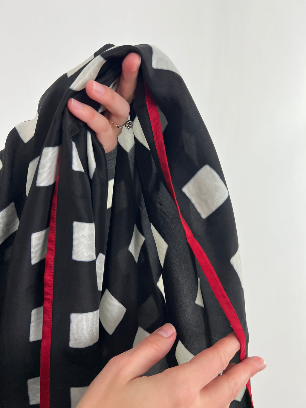 Checkerboard Silk Scarf