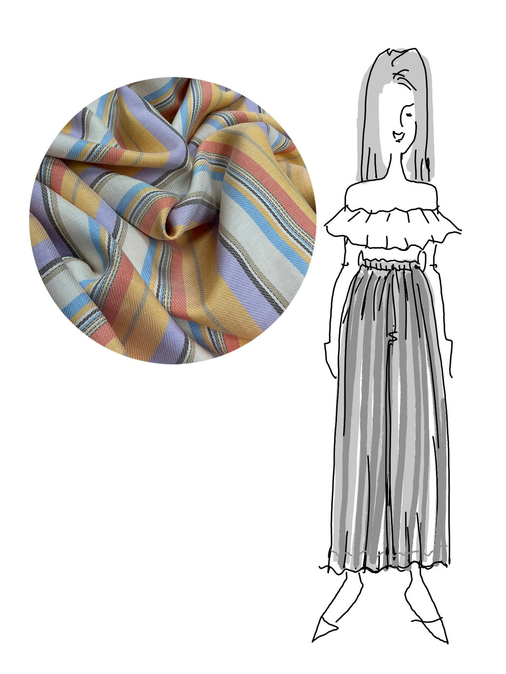 PREORDER | Gelato Stripe Split Skirt