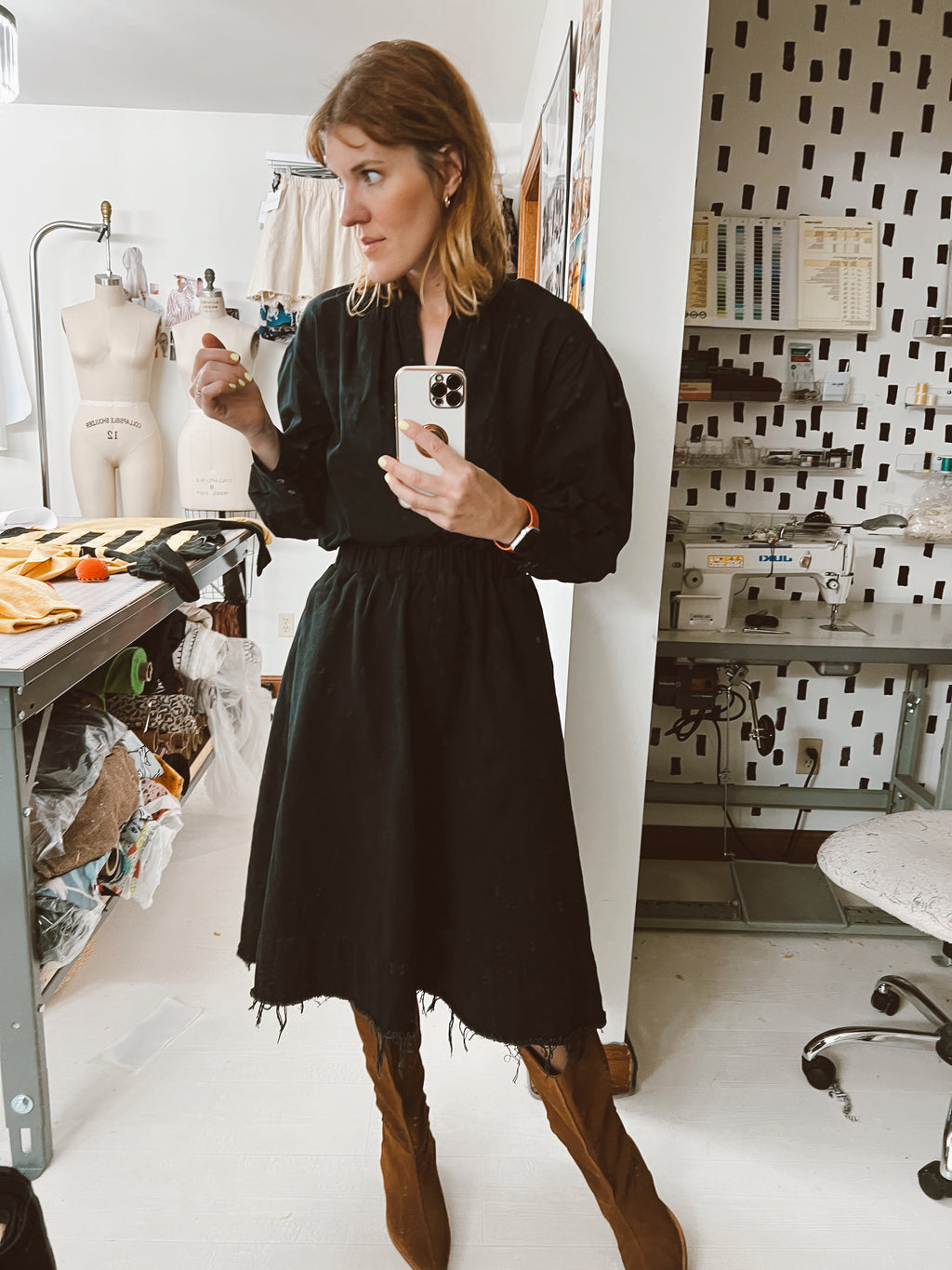 Bull Denim Skirt - Short Midi