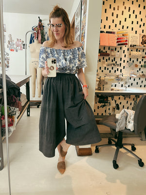 Handwoven Split Skirt - Midi + 4"