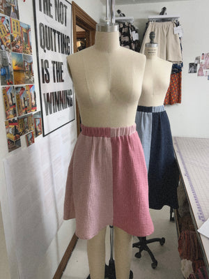 Color Block Skirt - Multiple Lengths