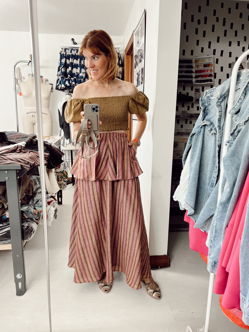 Bangladesh Stripe Skirt - Maxi
