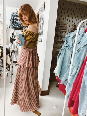 Bangladesh Stripe Skirt - Maxi