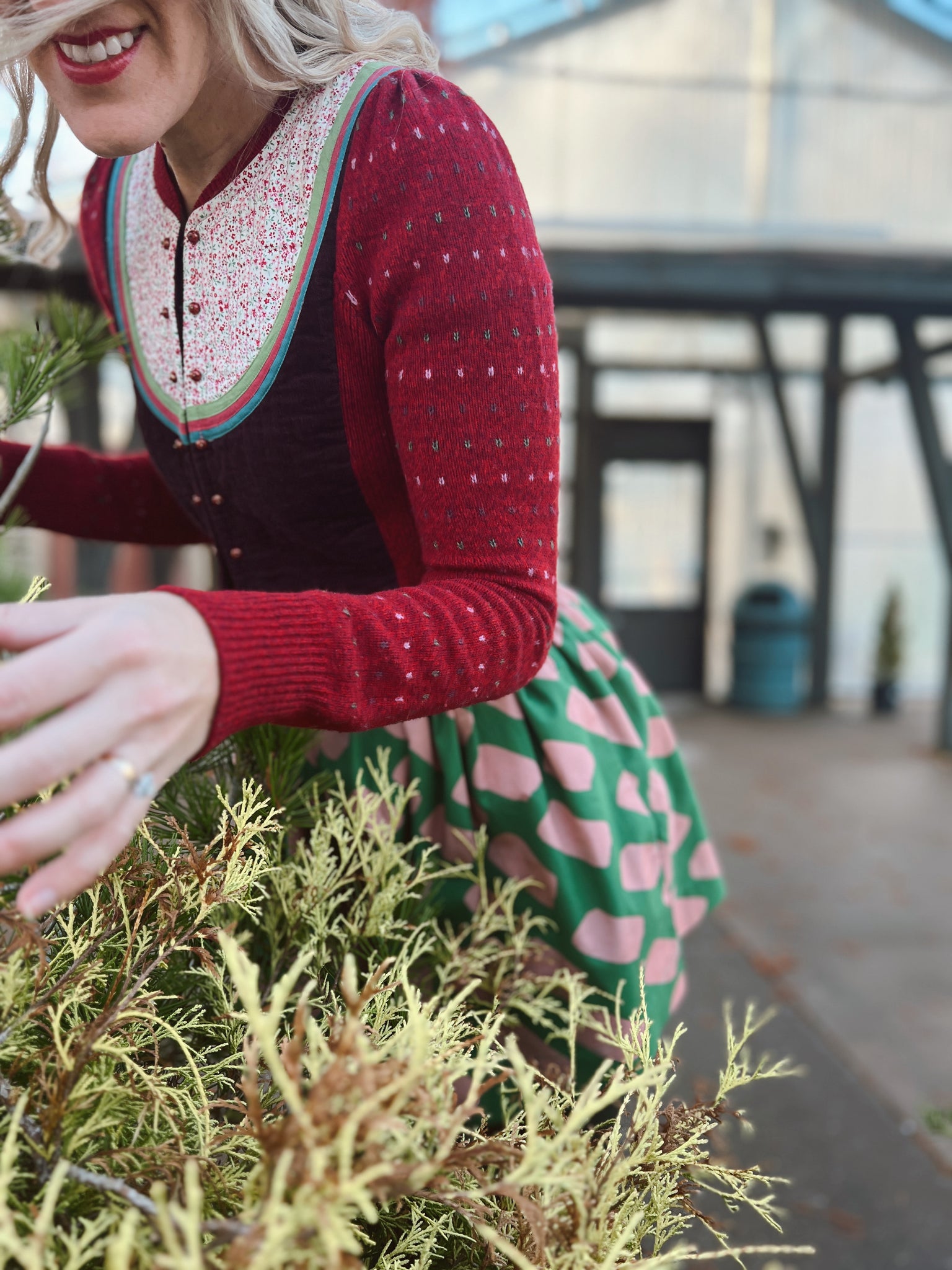 Paint Dot Split Skirt - Ultra Mini