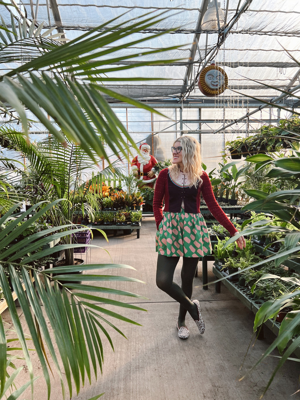 Paint Dot Split Skirt - Ultra Mini