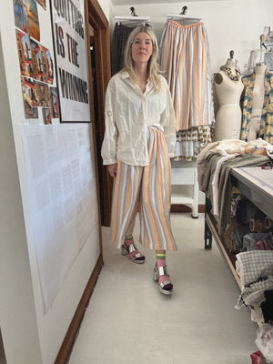 Gelato Stripe Split Skirt - Maxi