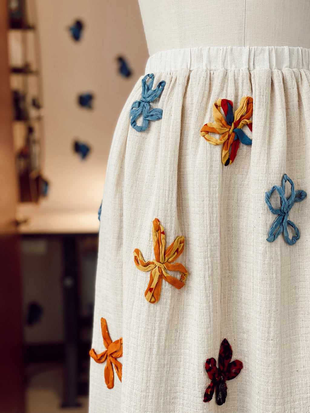 Vintage Sari Skirt - Midi + 2"