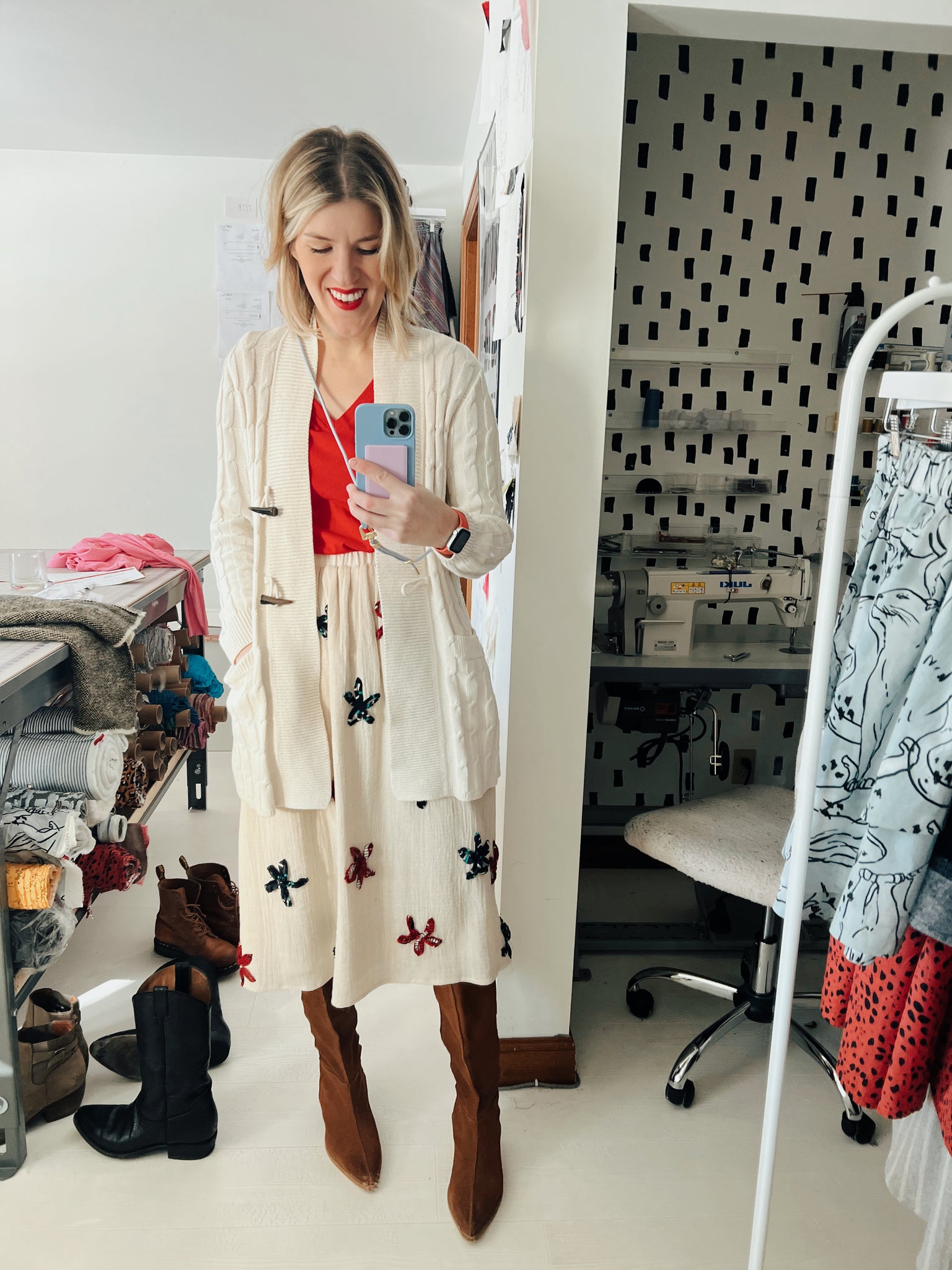 Vintage Sari Skirt - Midi + 2"