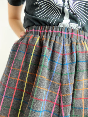 Rainbow Flannel Skirt - Short Mini