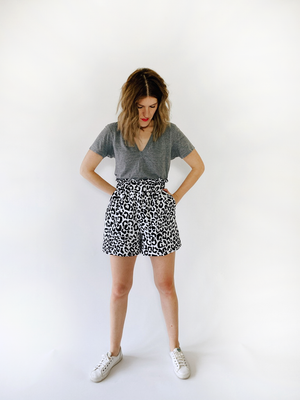 Scuba Split Skirt - Short Mini