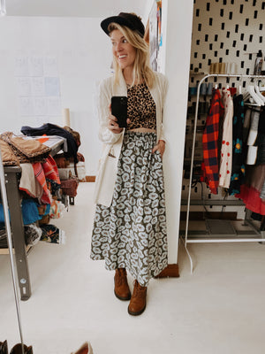 Poplin Skirt - Midi + 6"