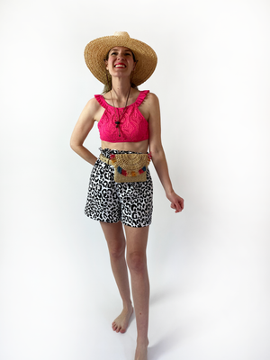 Scuba Split Skirt - Short Mini