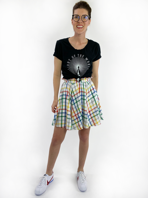 Rainbow Skater Skirt - Long Mini