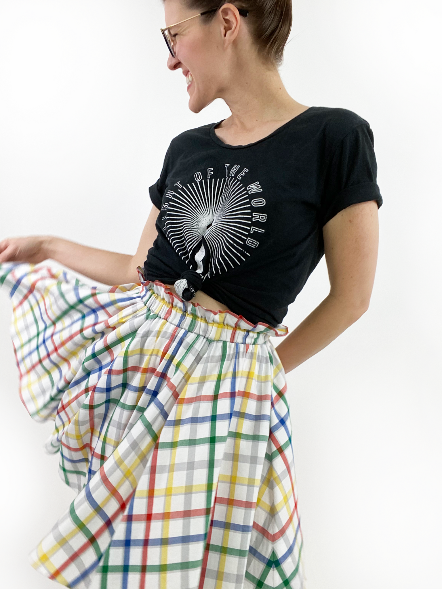 Rainbow Skater Skirt - Long Mini