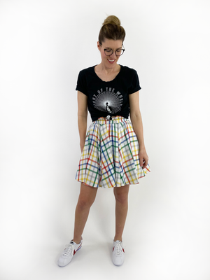 Rainbow Skater Skirt - Long Mini