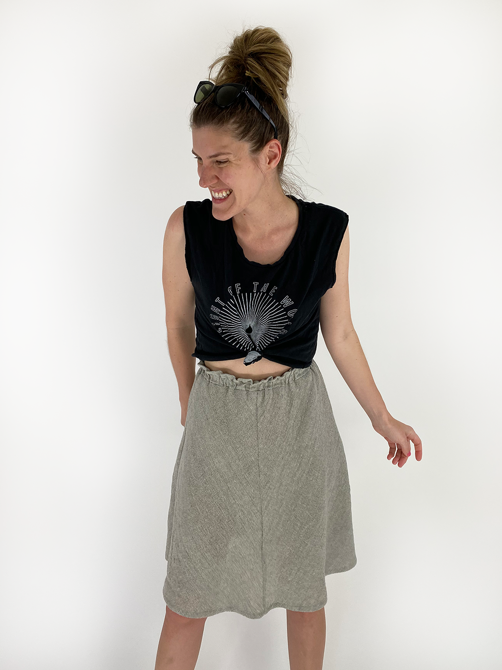 Bangladesh Secret Stripe Skirt - Long Knee