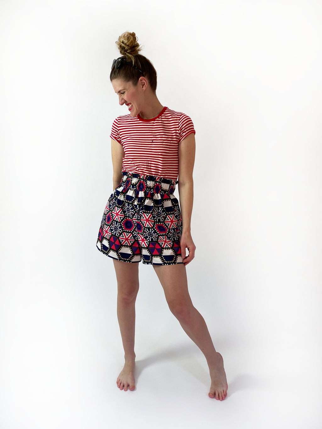 Twill Split Skirt - Short Mini