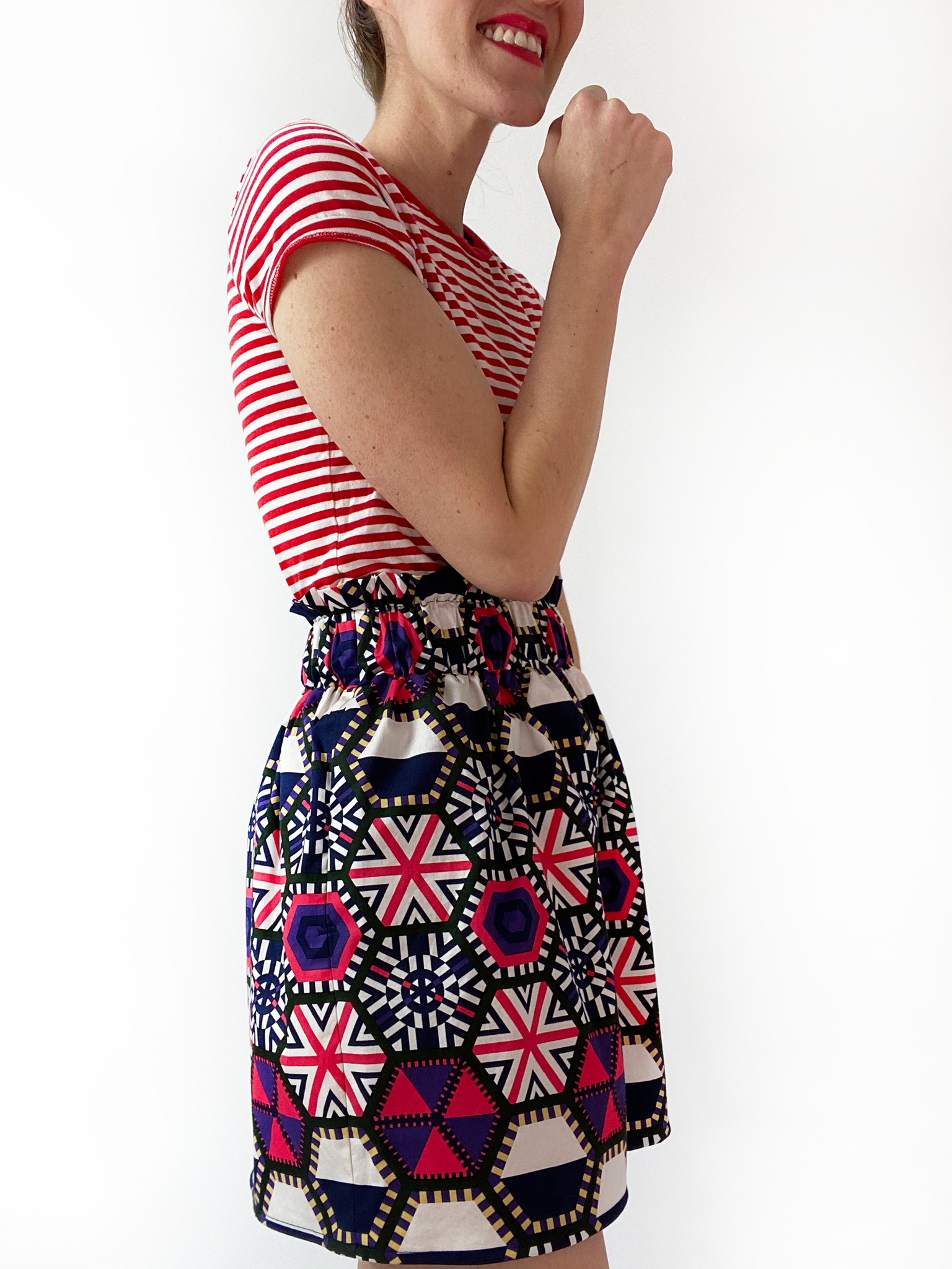 Twill Split Skirt - Short Mini