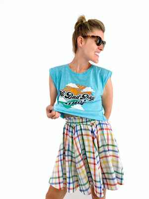 Rainbow Skater Skirt - Long Mini