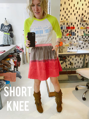 Watercolor Skirt - Midi + 4"