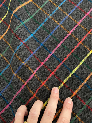 Rainbow Flannel Skirt - Midi + 4"