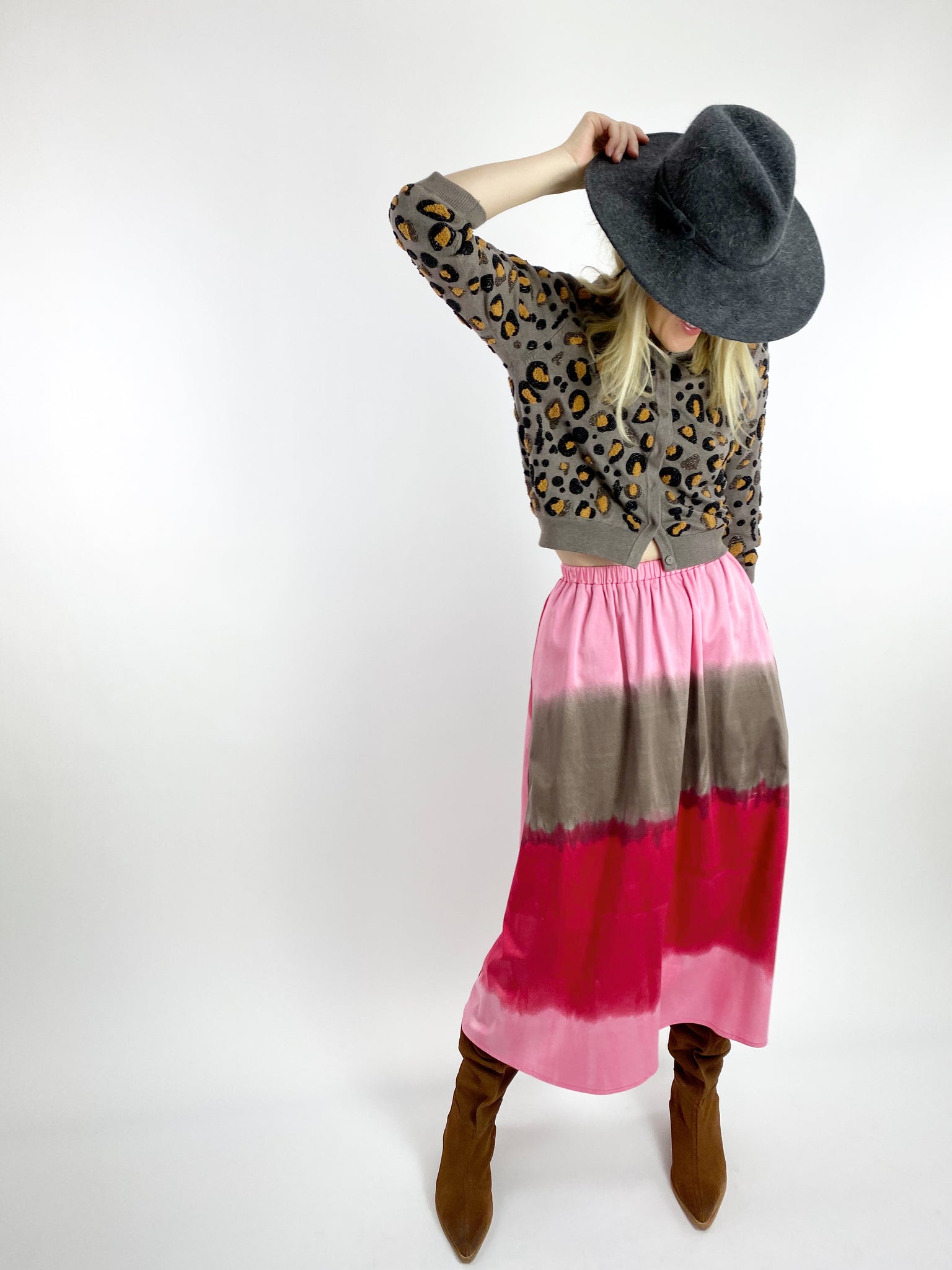 Watercolor Skirt - Midi + 4"