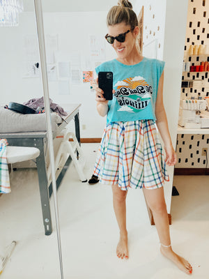 Rainbow Skater Skirt - Long Mini