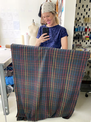 Rainbow Flannel Skirt - Midi + 4"
