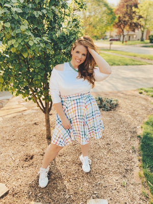 Rainbow Skater Skirt - Long Mini