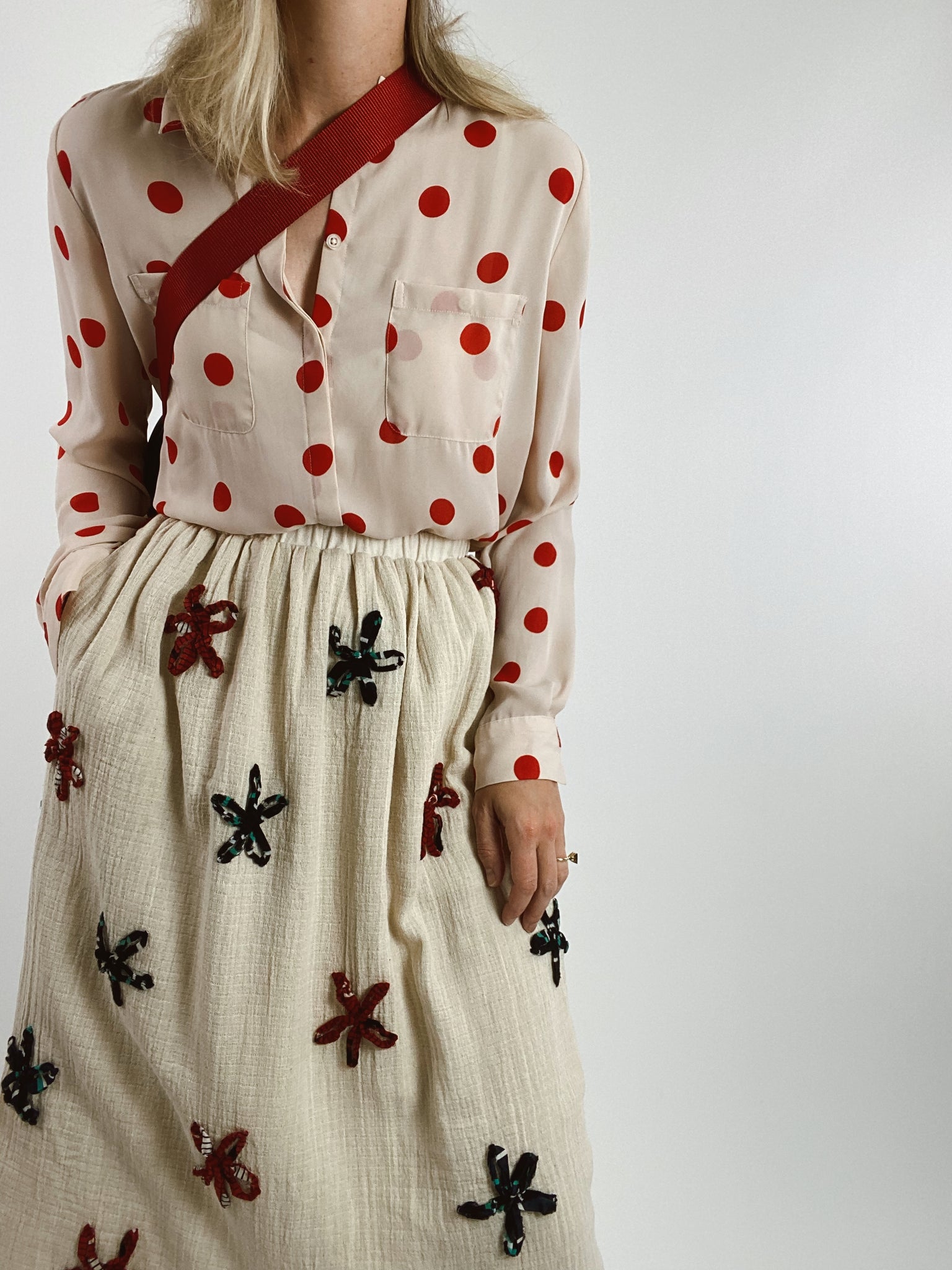 Vintage Sari Skirt - Midi + 2"
