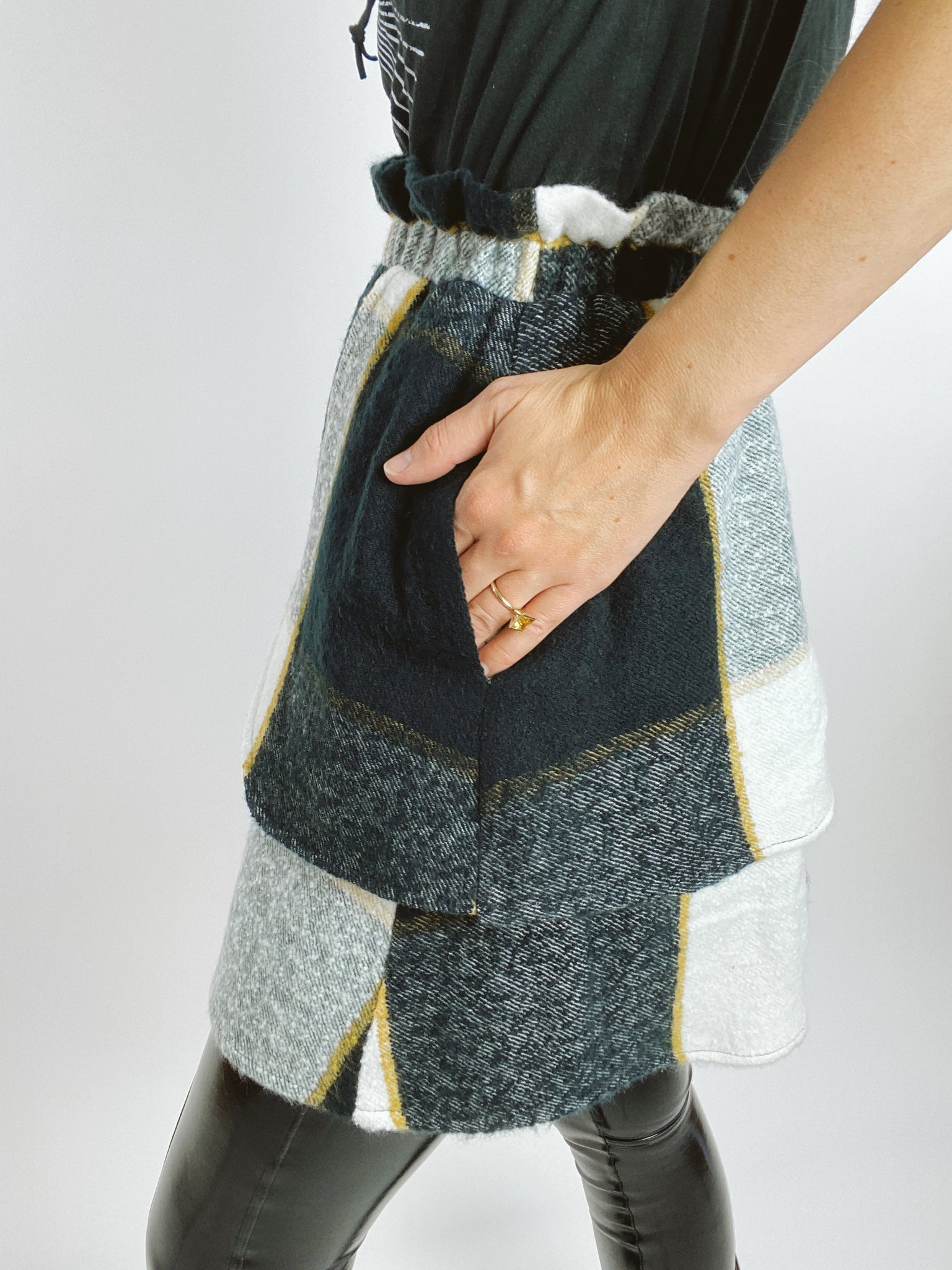Buffalo Plaid Skirt - Long Mini