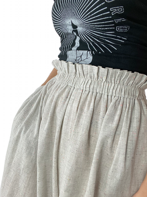 Bangladesh Light Grey Split Skirt - Midi + 2"