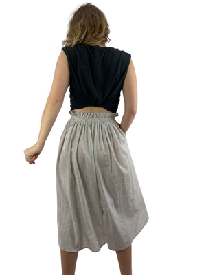 Bangladesh Light Grey Split Skirt - Midi + 2"