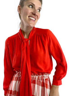 Red Madras Italian Midi - Midi
