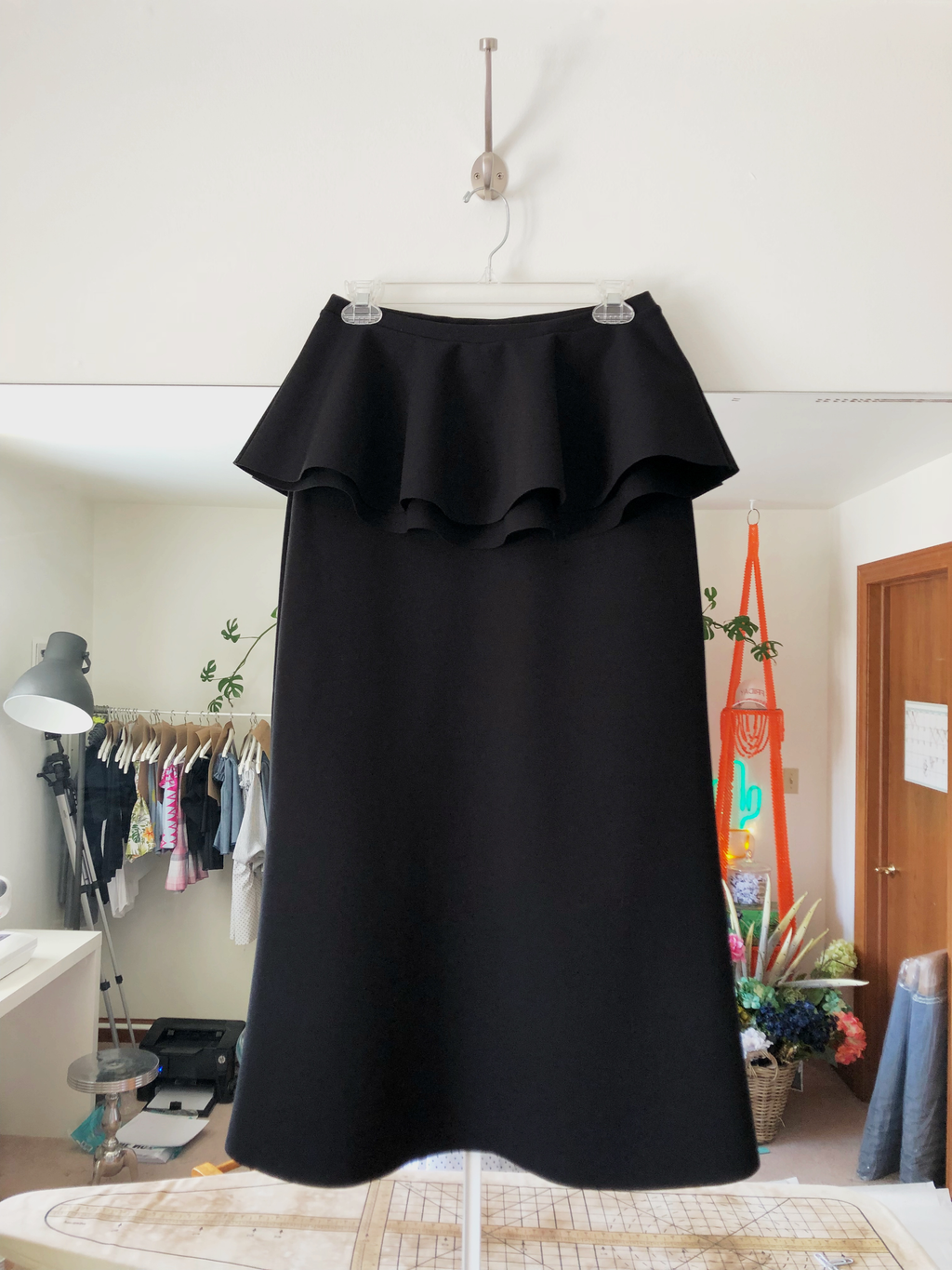 Mrs. Emily Katy Black Ponte Trumpet Skirt